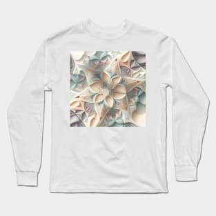 A Fractal Pattern of Subtle Pastel Colors Long Sleeve T-Shirt